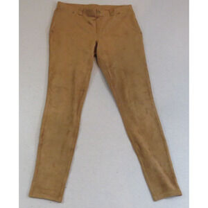 HUE Classic Corduroy Jeans Tan Camel Skinny Stretch Pull On Pants Women's Medium